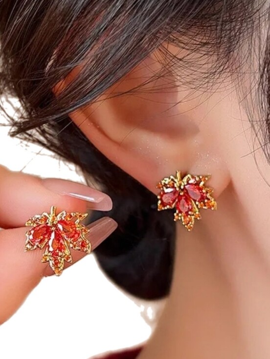 Jewelry - Fall Maple Leaf Stud Earrings